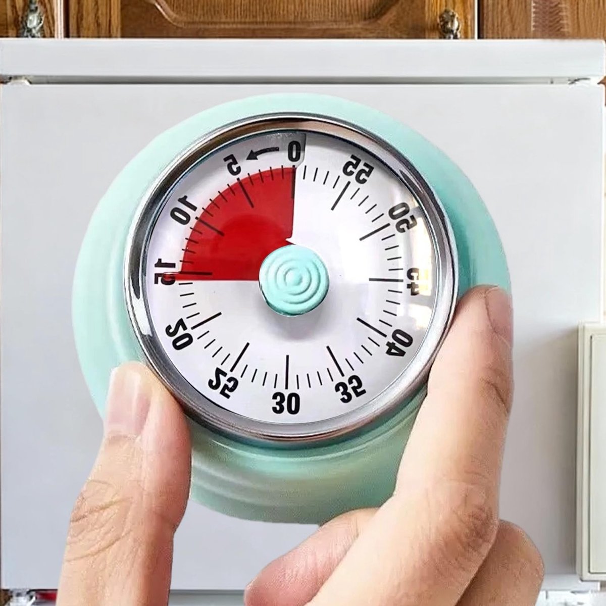 Mechanische Keuken Timer met Magnetische Bevestiging en Luide 72dB Alarm, 60 Minuten Countdown voor Koken, Fitness en Klaslokaal
