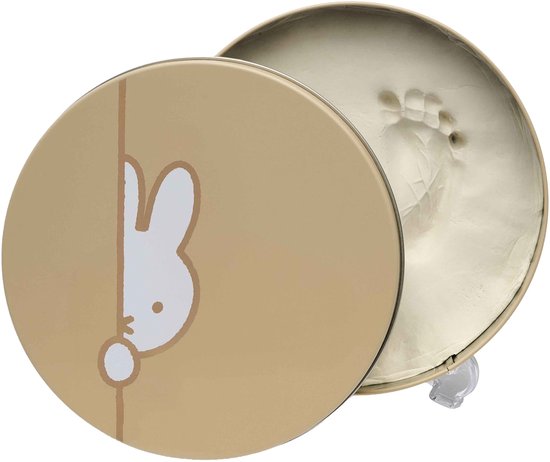 Dooky x nijntje Round Shape Tin – Baby Hand- & Voetafdruk Kraamcadeau — afbeelding 4