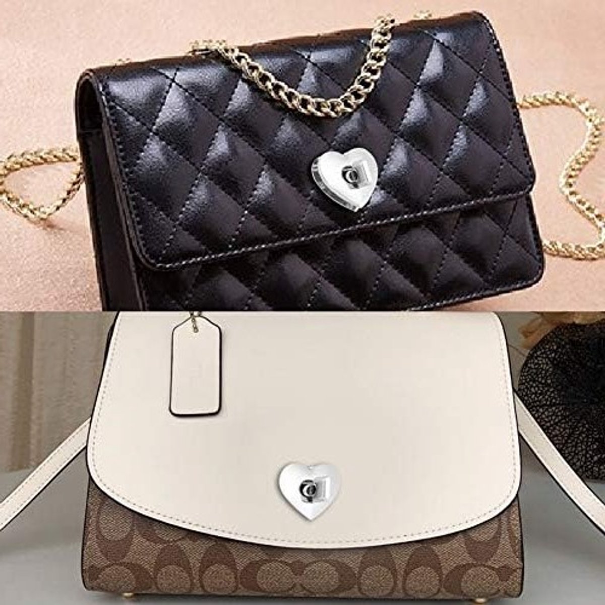 Hartvormige Tas Sloten - 5 Stuks Draaivergrendeling voor Handtassen, Leeraccessoires en Beveiliging