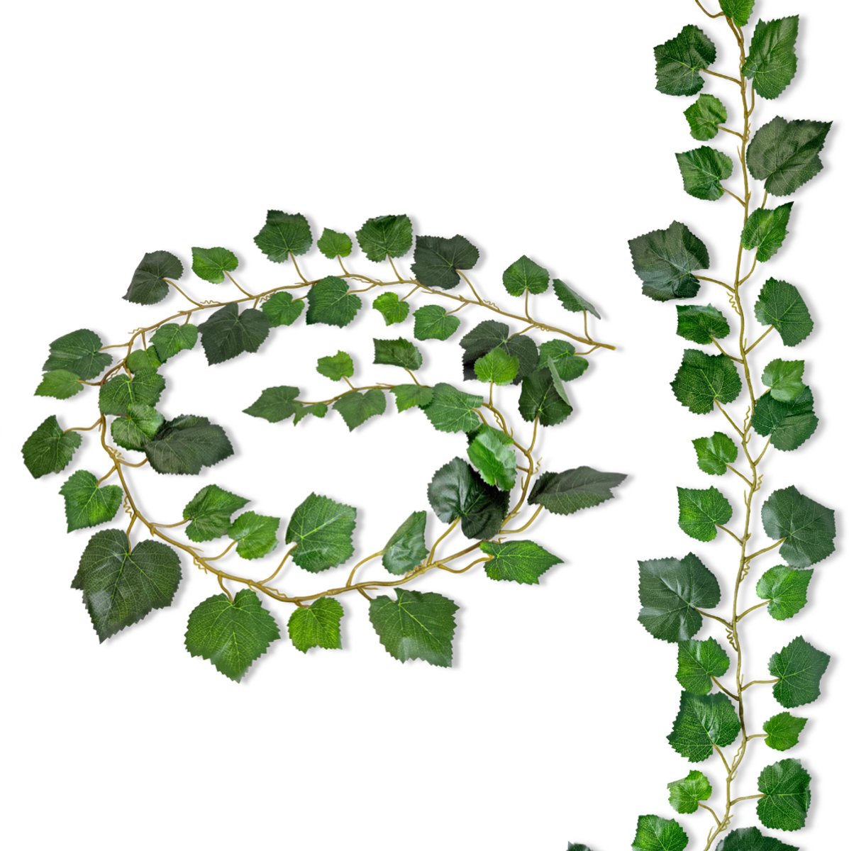 Inspiruj Kunstbloem Girlanda Winobluszcz - 180 cm - Realistische Bladeren - Elastsiche Constructie Groen