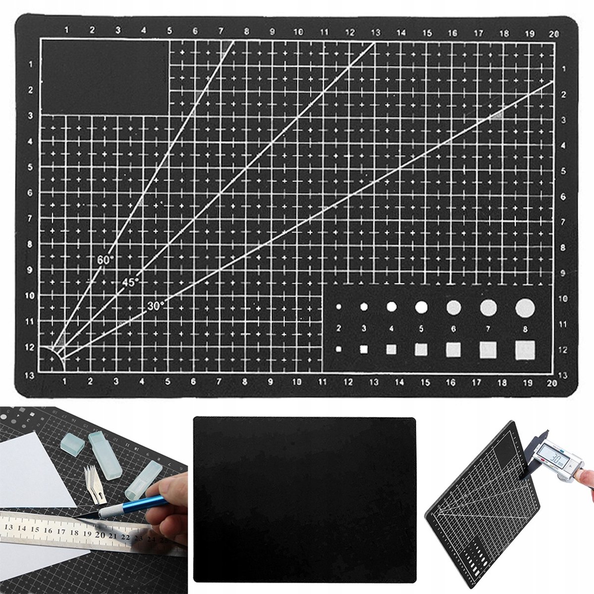 Hangzhou A Link Star Technologieco. - Zelfverheffende Snijmat - A5 - Zwart - 15x22cm