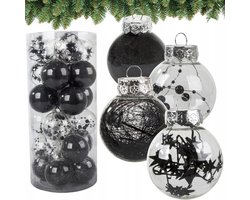 HANGZHOU A LINK STAR TECHNOLOGY CO. LIMITTED BOMBKI - Kerstbal Set - 24 Stuks - Zwart en Transparant