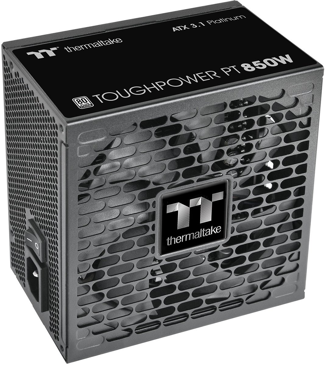 Thermaltake Toughpower PT - Interne Voeding - 80+ Platinum - 850W - ATX 3.1 - PCIe Gen 5.1 - Zwart