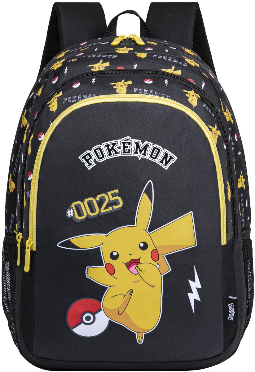 Pokémon - Rugzak - Pikachu - 44 cm - 3 vakken - Grote rugzak - Laptop vak - a4 map formaat -Storm