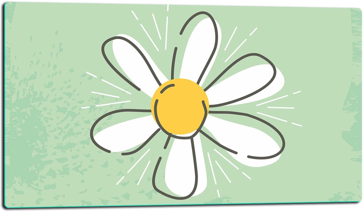 TMK ArtDeko - Snijplank - 52x30 cm - Kleur: Bloemen - Glas