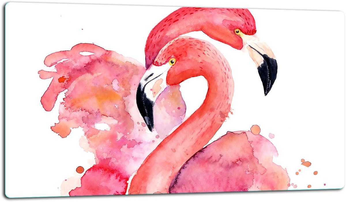 TMK ArtDeko - Snijplank - Glas - 52x30 cm - Flamingo Motief