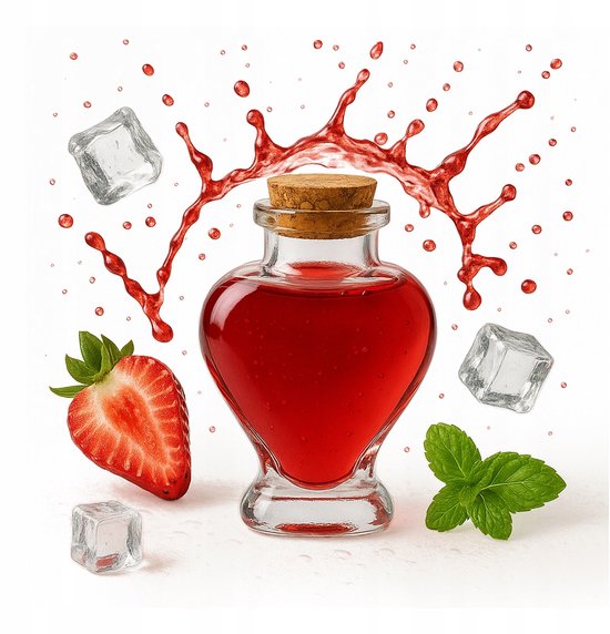 Bimberek Amor Serie - Glazen Flessen - 150ml - Hartvormig - Set van 5 van Bimberek — afbeelding 4