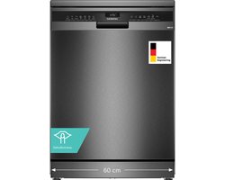 Siemens SN23EC03ME - iQ300 - Vrijstaande Vaatwasser - Zwart - Home Connect - varioSpeed Plus je vaat tot wel drie keer zo snel schoon - Intelligent autoOpen dry: snel en energiezuinig