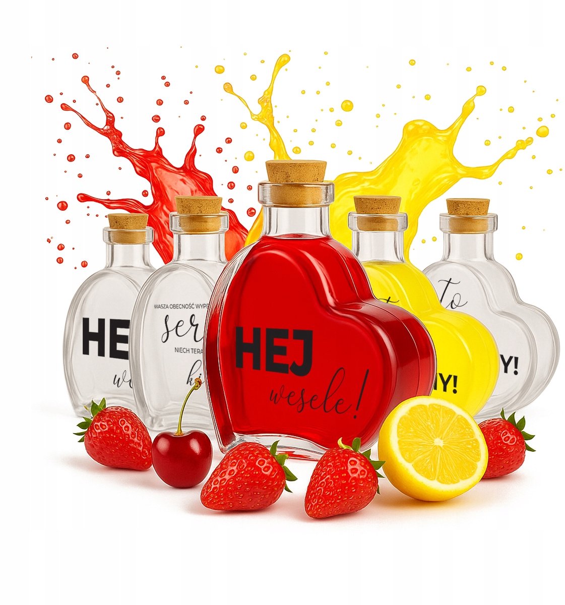 Bimberek - Decoratieve Fles - Hartvormig - 250ml - Met Omslag