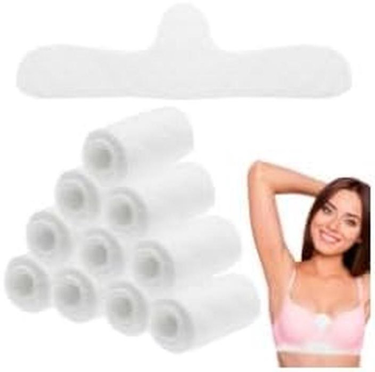 Bh Inzetstukken - Zweetpads Bh - Zweet Absorberen - Wasbaar en Herbruikbaar - 9 Stuks - Wit