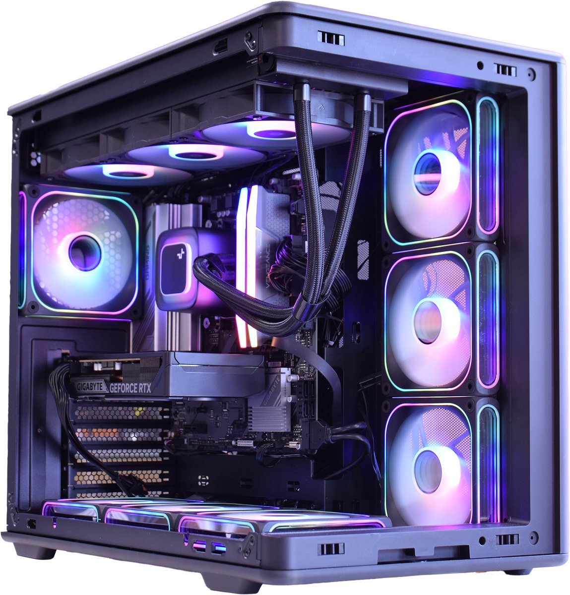 GamingLand Premium G290-W11 Gaming PC - AMD R5 8400F - 32GB DDR5 RGB - 1TB SSD nvme - Nvidia RTX 5060 8GB - Waterkoeling - Wifi & Bluetooth - Windows 11 pro