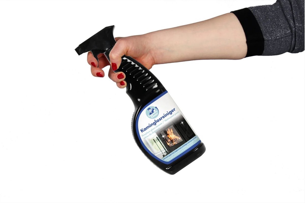 Haardglasreiniger 650 ml - Speciale reinigingsmiddel voor haard-, oven- en grillglazen, verwijdert roet, vet en ingebakken vuil moeiteloos