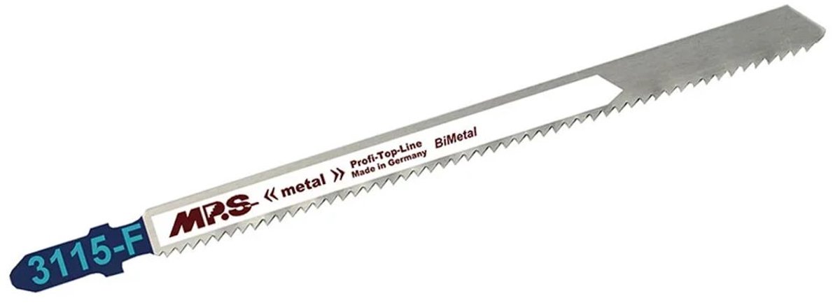 Bi-metaal decoupeerzaagblad gefreesd en gewafeld, GL 130/ VL 110 mm, ZT 2,0 mm/ 12TPI, pak van 5