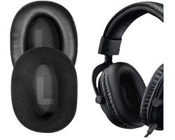 Geschikt voor oorschelpen van de Logitech G-ProX Gen 2 headset, gemaakt van traagschuim en zacht proteïneleer, zwart leer, met geluidsisolatie - roze
