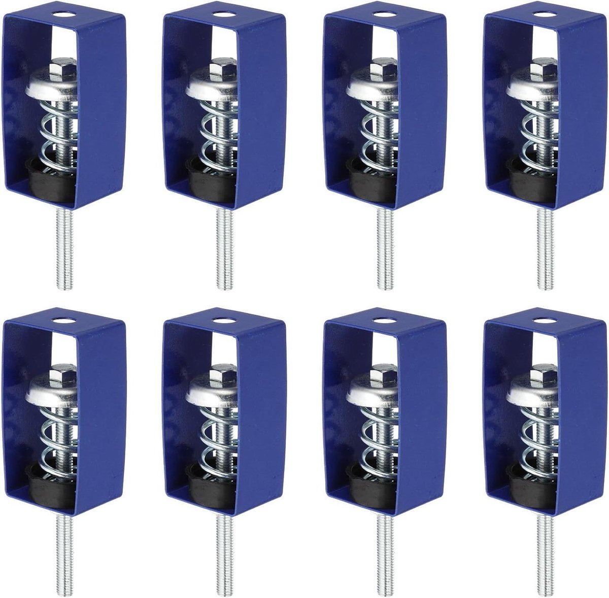 Plafondveer Trillingsisolator - Trillingsdempers Hangers - Geluidsisolatie - Stevige Rubber Staal Constructie - 8 stuks 10 kg - Blauw