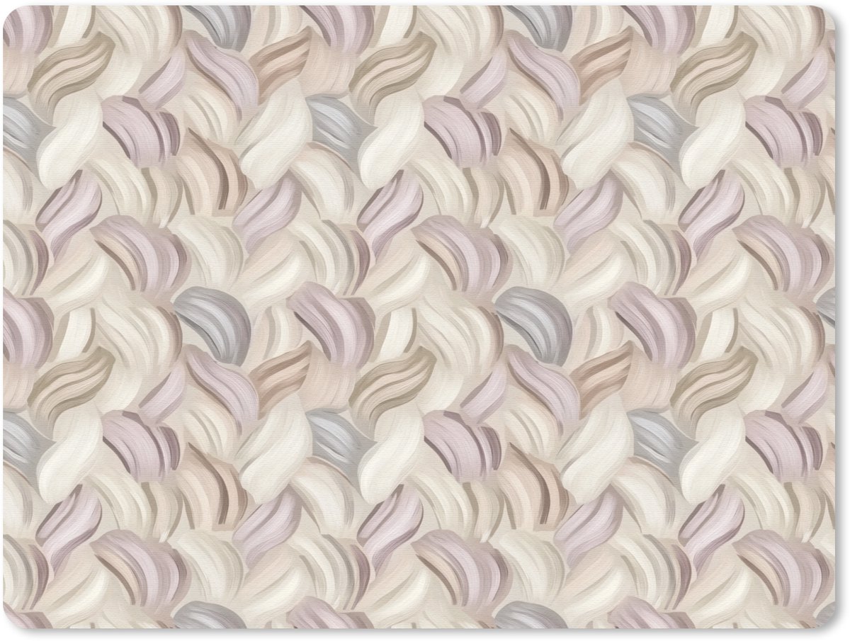 Muismat 12x10 cm - Mousepad Abstract - Golvend - Pastel - Muismatten