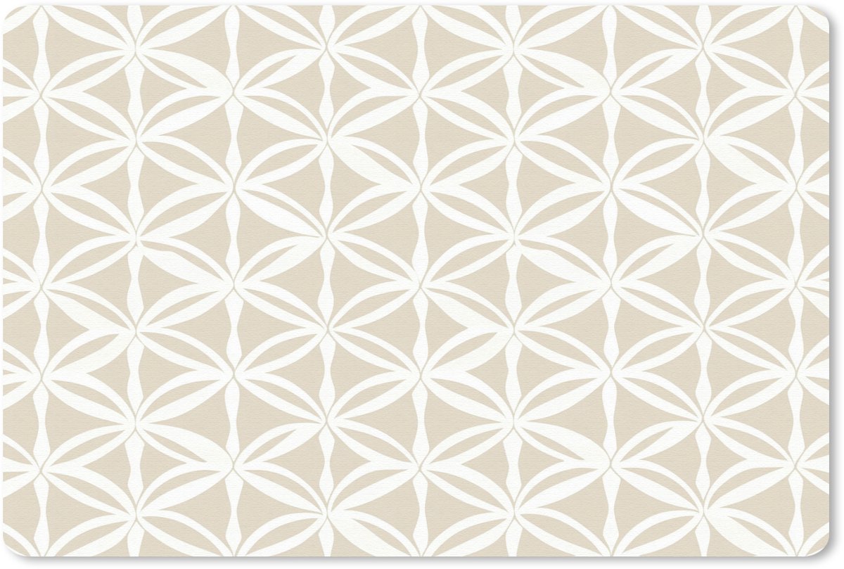 Muismat 13x8 cm - Mousepad Motief - Modern - Beige - Muismatten