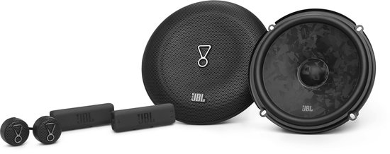 JBL Stage3 680 componentautoluidsprekers: één 6,5 inch luidspreker, één grille en twee tweeters.