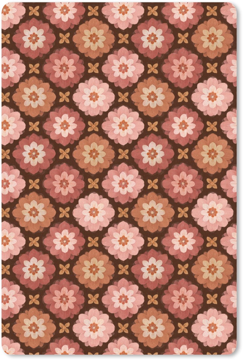 Muismat 13x20 cm - Mousepad Geometrisch - Bloemen - Kleurrijk - Muismatten