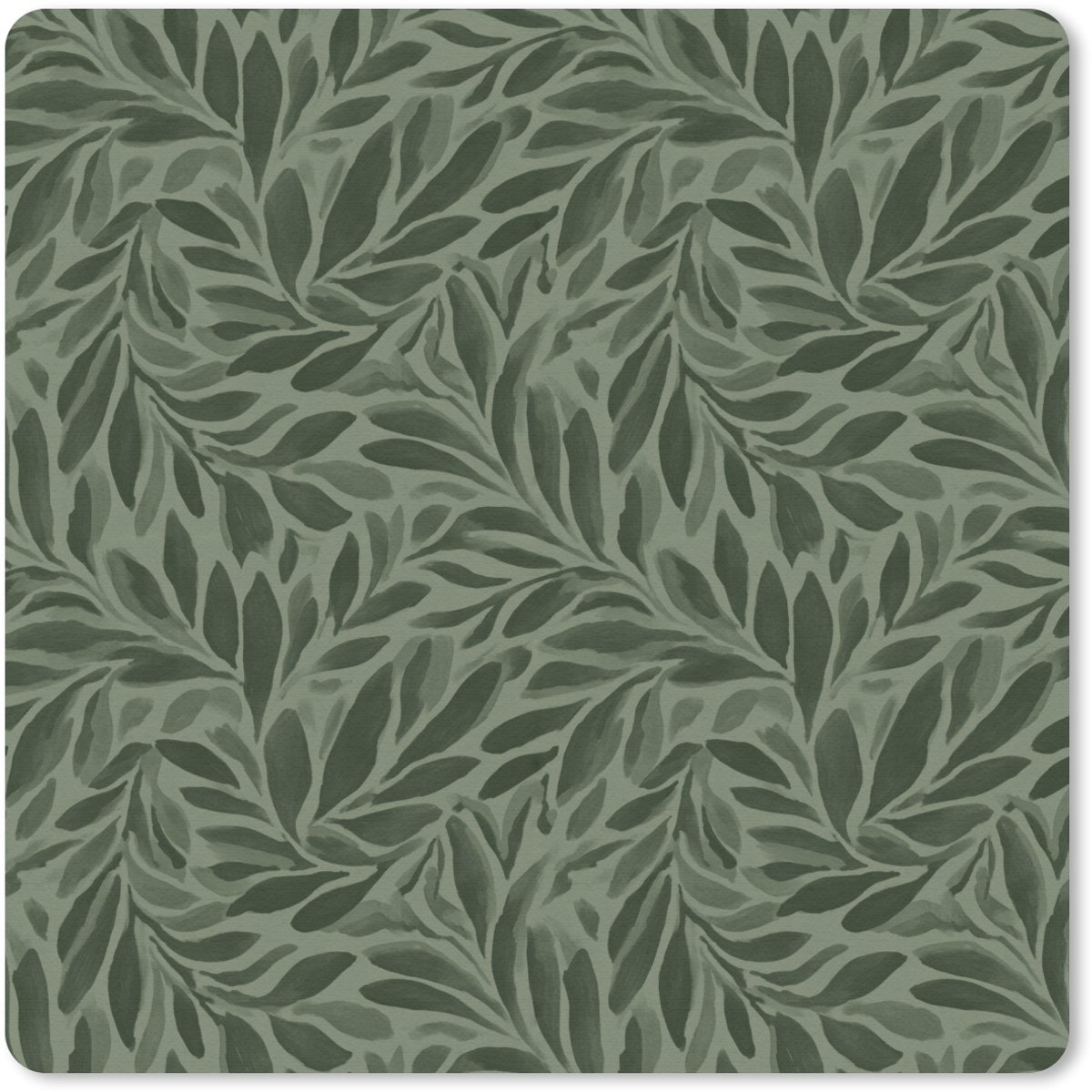 Muismat 20x20 cm - Mousepad Bladeren - Organisch - Groen - Muismatten