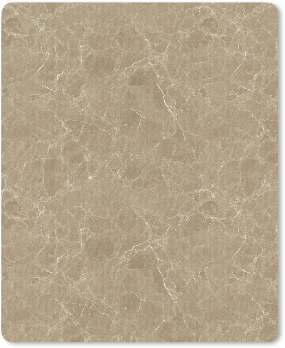 Muismat 12x16 cm - Mousepad Beige - Marmer print - Witte aders - Muismatten