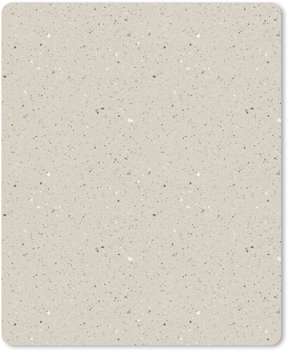 Muismat 12x16 cm - Mousepad Lichtbeige - Terrazzo - Grijs - Muismatten