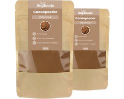 Cacao Poeder 100% Puur - 300g - Cacao Ongezoet - Voor Smoothies, Chocolademelk en Bakken