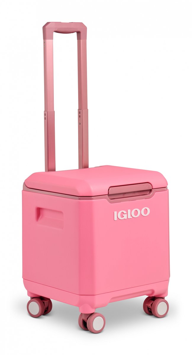 Igloo Tag-A-Long Too Spinner Koelbox - Draaibare wielen - Uitschuifbare handgreep - Roze van Merkloos — afbeelding 2