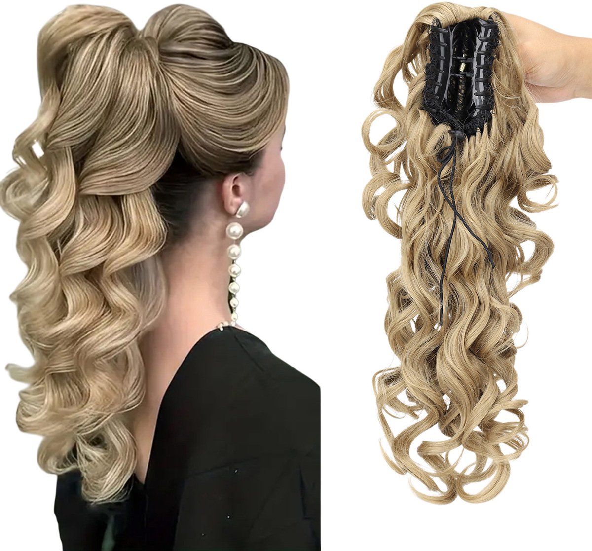Topmelon Clip In Hairextensions - Ponytail Extensions - Extensions clips- Brazilian Paardenstaart Extension - Haarverlenging - Haarstuk - 40cm