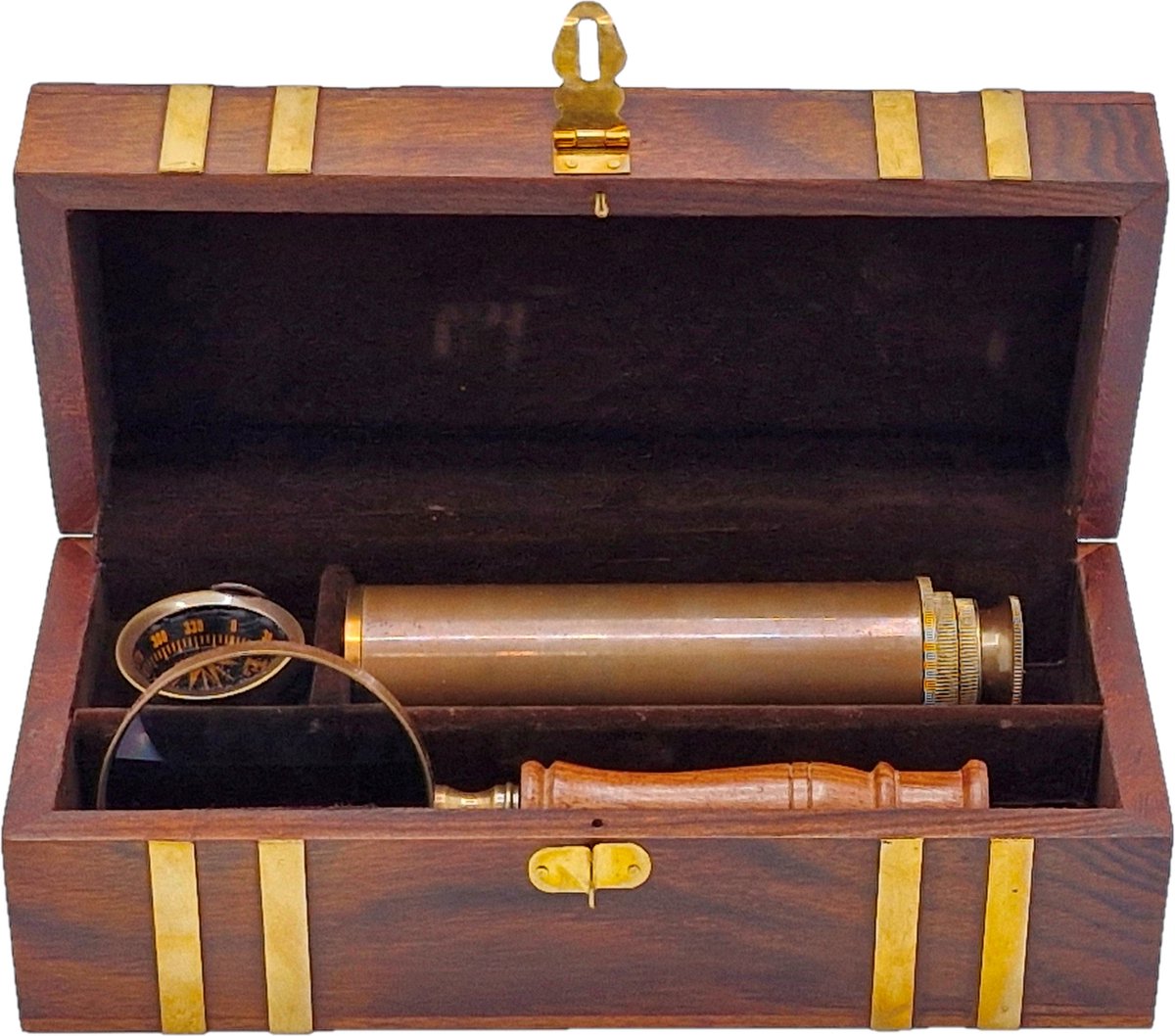 Boutique Trukado - Nautica Maritiem Set Antiek Stijl - Mooi en stijlvol cadeau - Uitsluitend voor decoratief gebruik