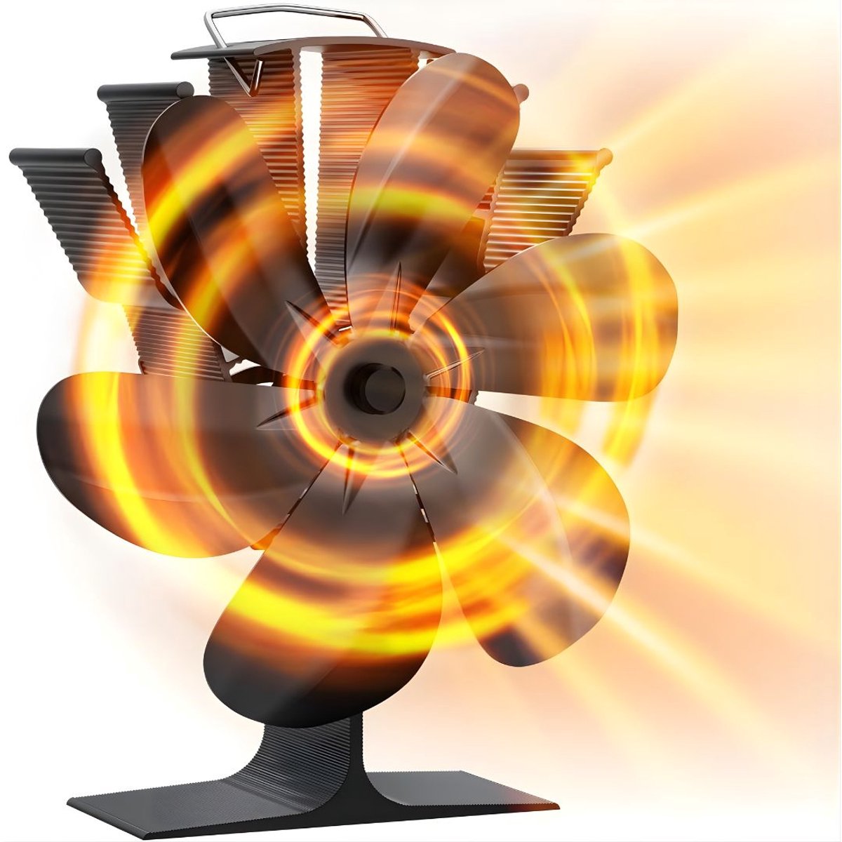 SAVI® Kachelventilator - Kachel Elektrisch - Kachelventilator Voor - Zwart - 13cm x 19cm x 22cm