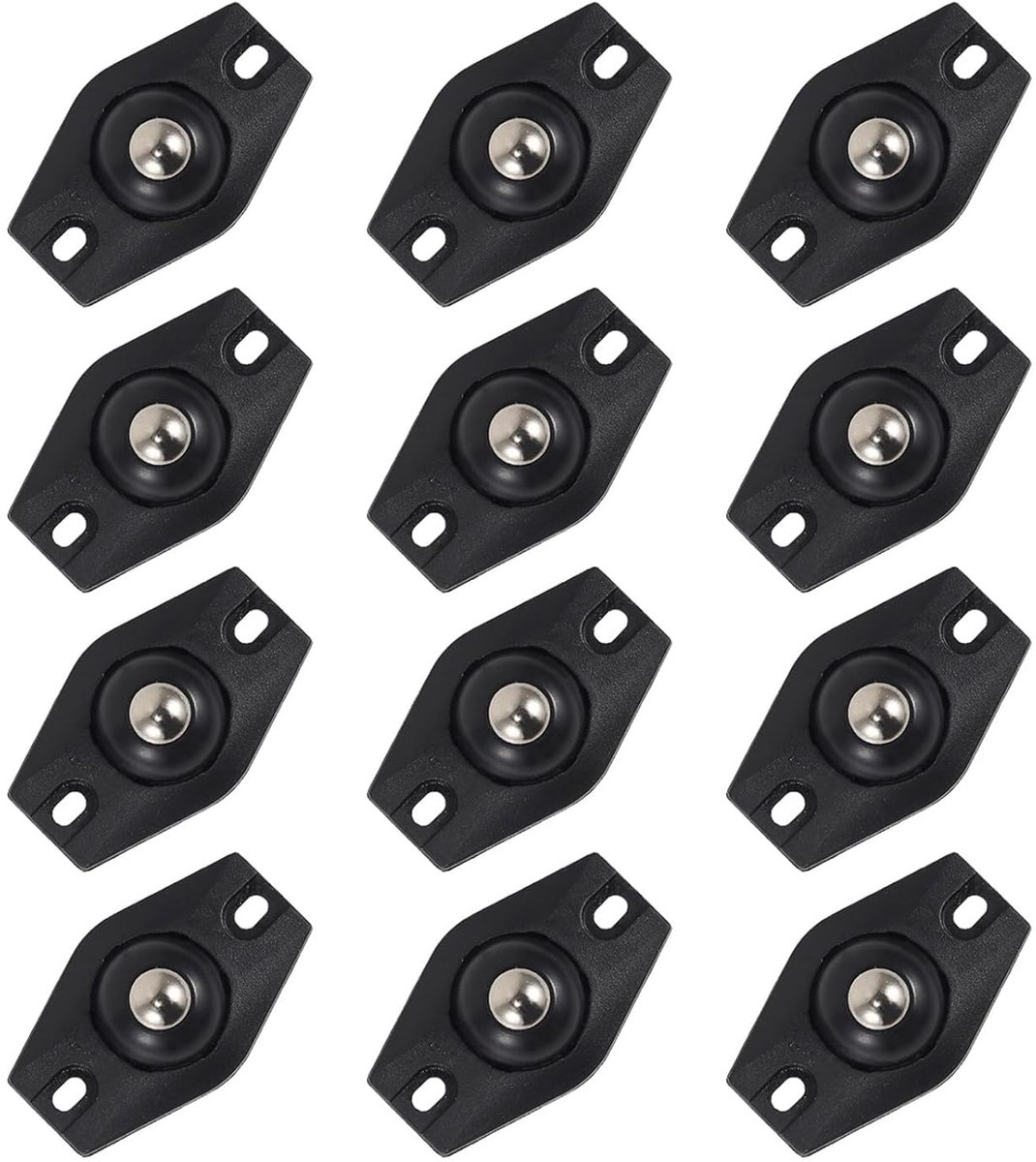 Pack of 12 Zelfklevende Mini Wieltjes – 360° Draaibare Universele Casters – Mini Rollen voor Keukenapparaten – Glijrollen voor Doe-Het-Zelf – Afvalbak – Opslagdoos – Klein