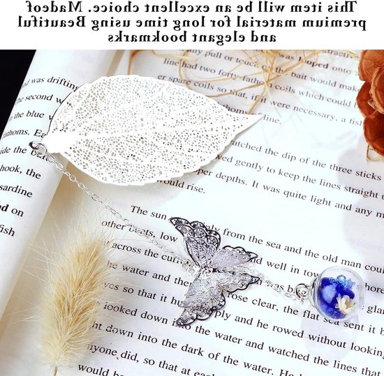 Elegante metalen blad boekenlegger, gepersonaliseerde vintage boekenlegger, perfect cadeau voor boekenliefhebbers en lezers — afbeelding 2