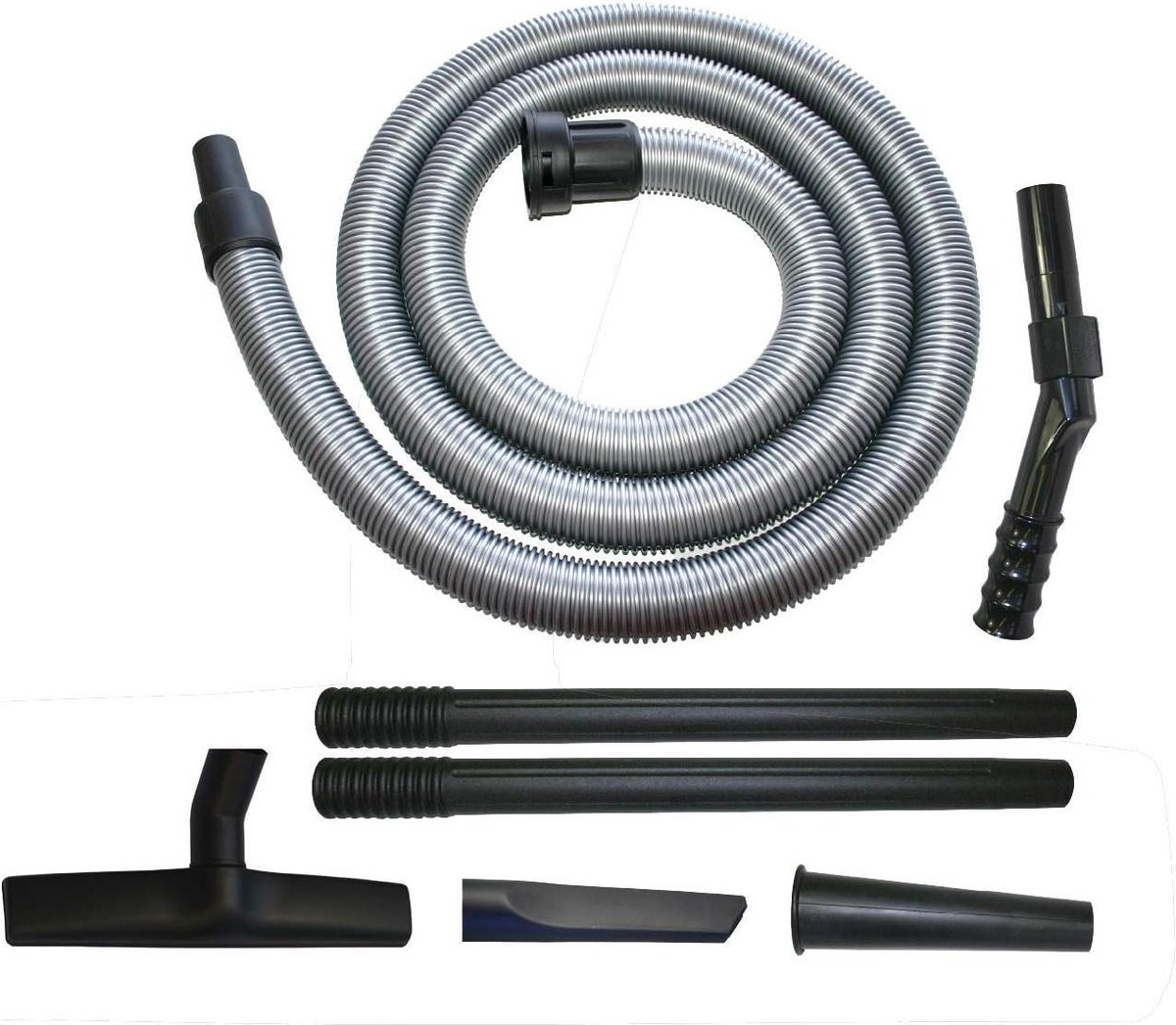 Accessoireset Stofzuiger - Zuigaccessoires Set - Stofvrij Werken - 35 mm Systeem - 7-delig - Zilver/Zwart