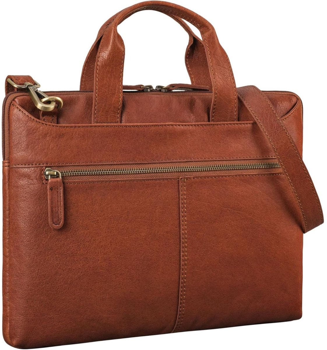 Leren Laptoptas - Laptoptas - Leren Tas - Luxe Leren Laptoptas - Werktas - Schoudertas - Business Tas - Leren Business Tas - 14 inch - Bruin - van Imperatoris