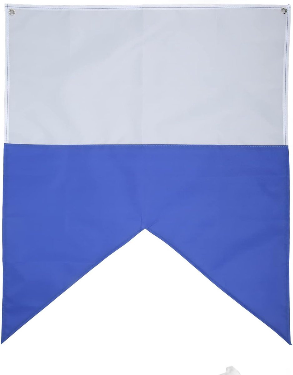 Lichte Duikvlaggen in Blauw en Wit, 70x60 cm Polyester, Onderwater Marker voor Snorkelen en Duiken, Veiligheidswaarschuwing voor Watersportactiviteiten