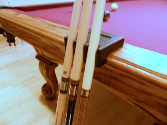 Pool Cue Houder - Keu Stand - Biljart Accessoire - Draagbaar Ontwerp - 29.21 cm - Zwart — afbeelding 2