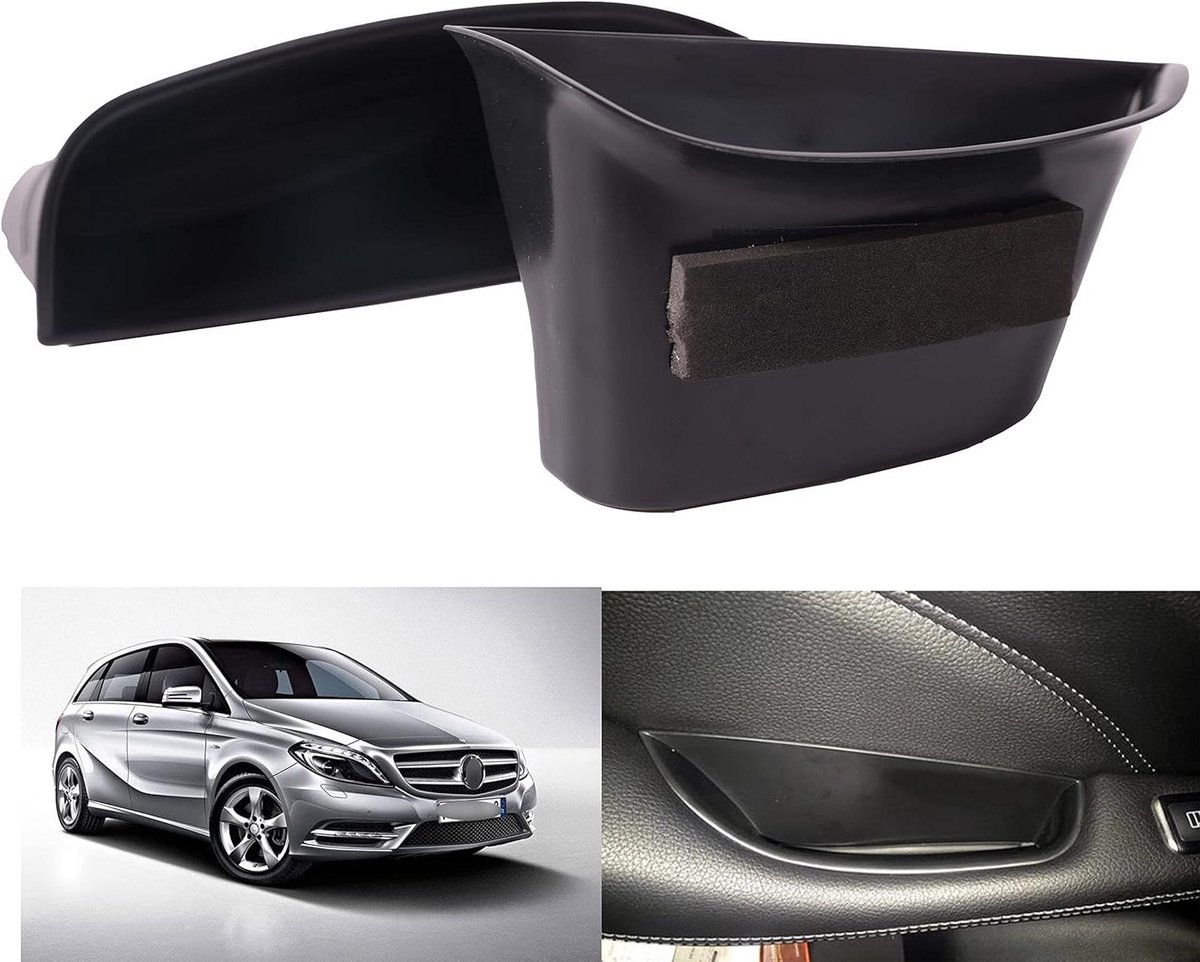 Opbergdoos Deur - Autodeur Organizer - Auto Interieur - Directe Pasvorm - 15 cm Diep - Zwart