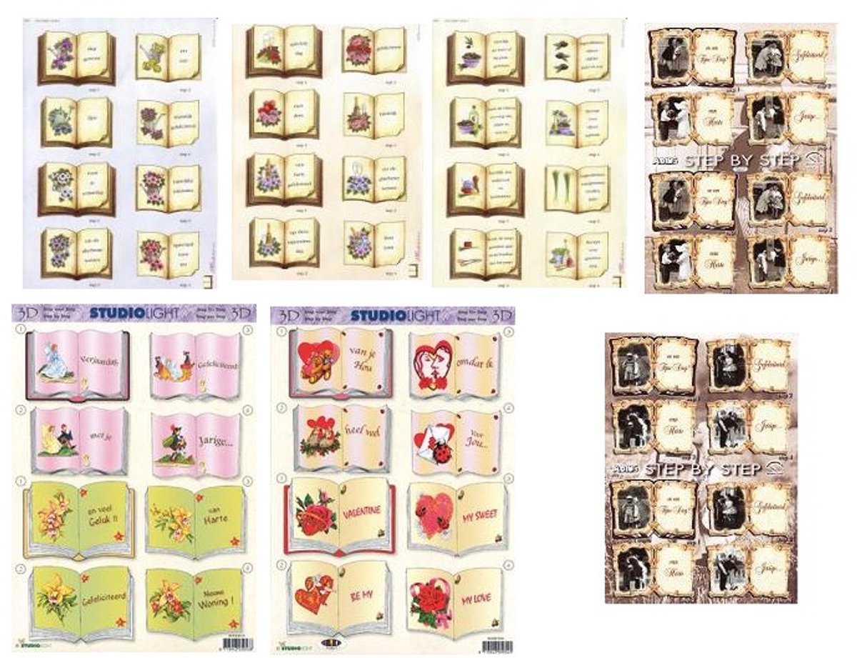 3d Knipvellen Boekkaarten assortiment