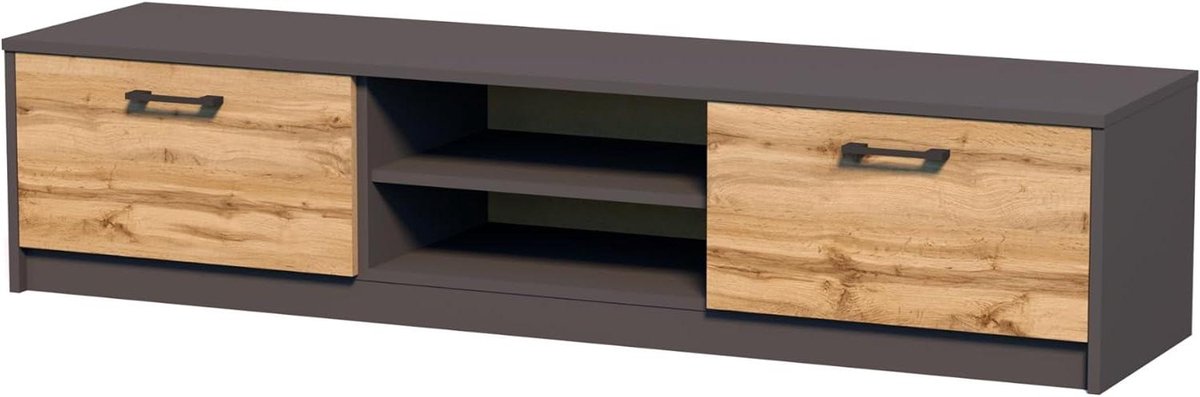 TV Meubel - TV Kast - Woonkamer Organisatie - Met 2 Deuren en 2 Planken - 160 cm breed
