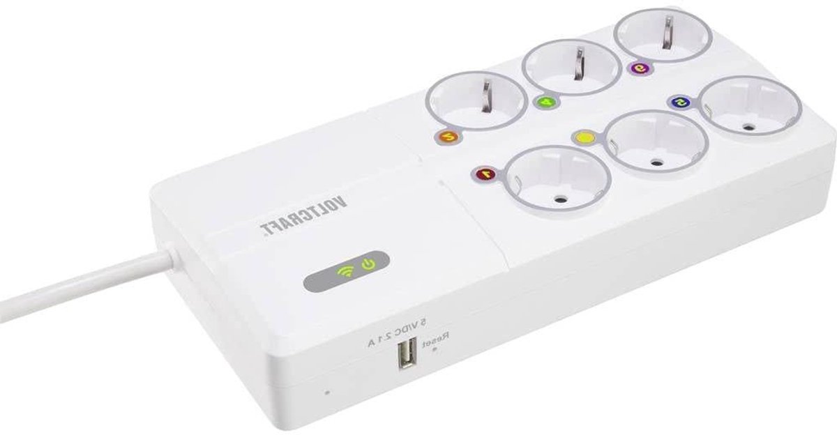 Energiekostenmeter - Stroomverbruik meter - Energie besparen - 6 onafhankelijke metingen - 16 A - Meerkleurig