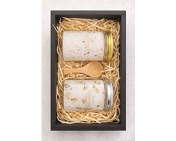 Badzout Cadeauset Luxe – Roos & Goudblad + Jasmijn & Zilverblad, 2x 300g