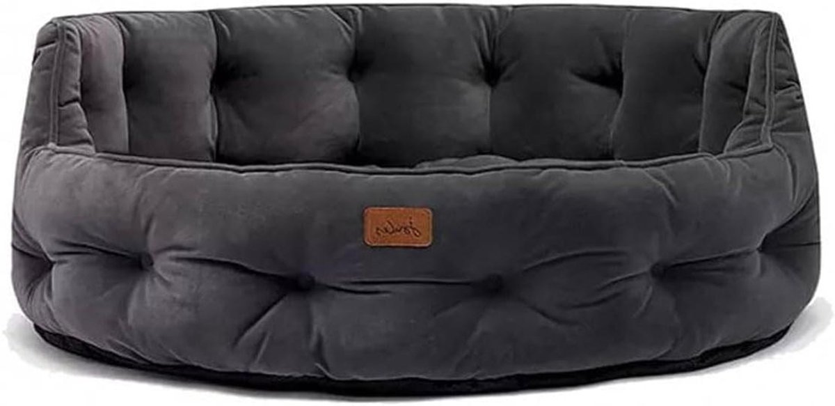 Hondenbed - Huisdier mand - Comfortabel slapen - Antislip basis - 50 x 50 x 25 cm - Grijs