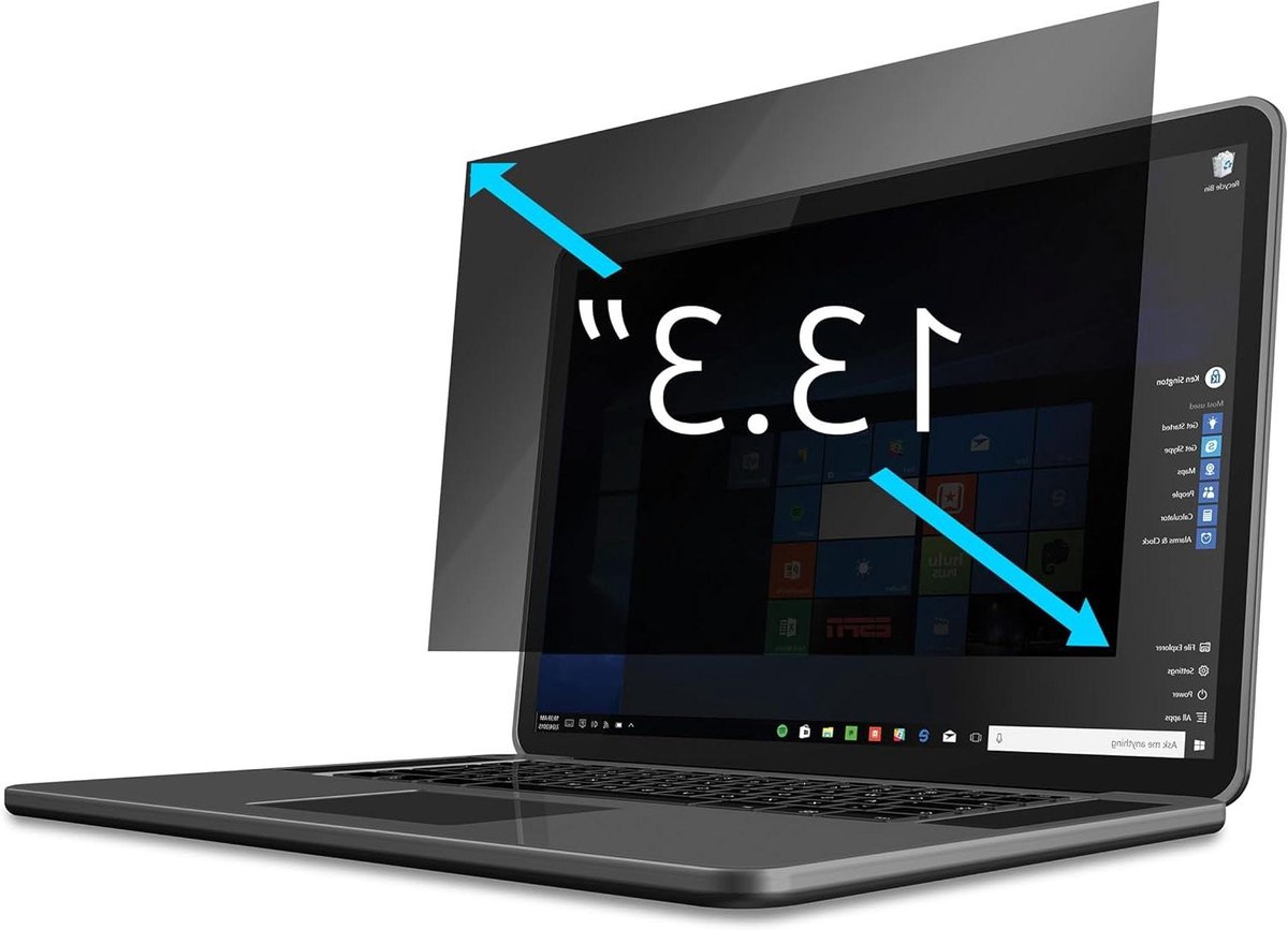 Privacyscherm Laptop - Schermfilter Anti-gluur - Vertrouwelijke Informatie Beschermen - Beperkte Kijkhoek 30 Graden - 13.3 Inch 16:9 - Transparant