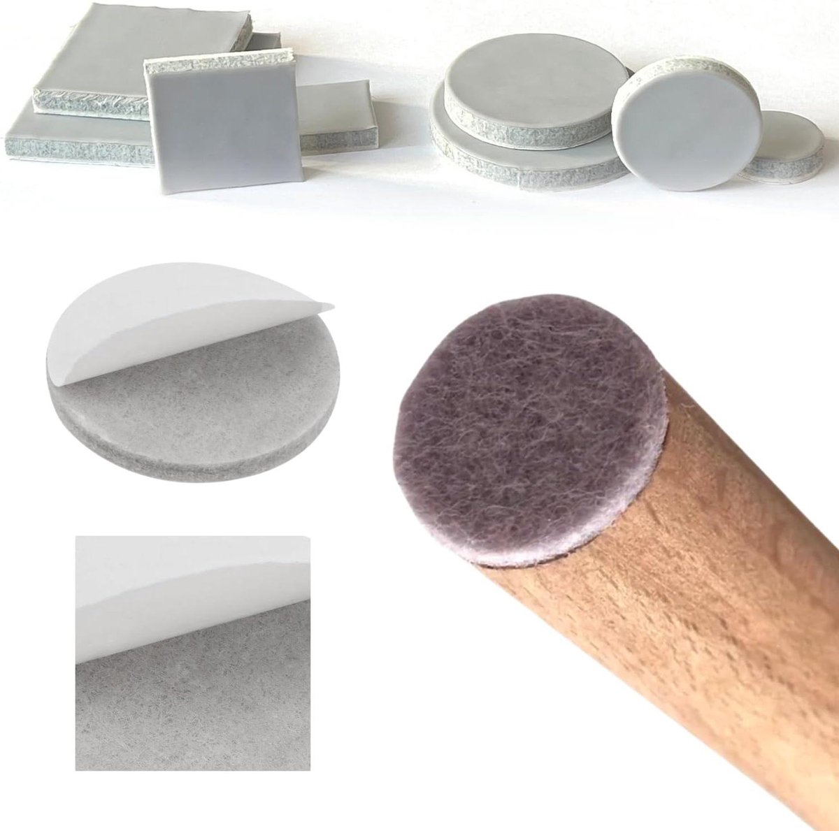 Viltdoppen Teflon - Meubelglijders Beschermers - Vloeren Beschermen - Zelfklevend Glijvlak - 20 mm - Niet gespecificeerd