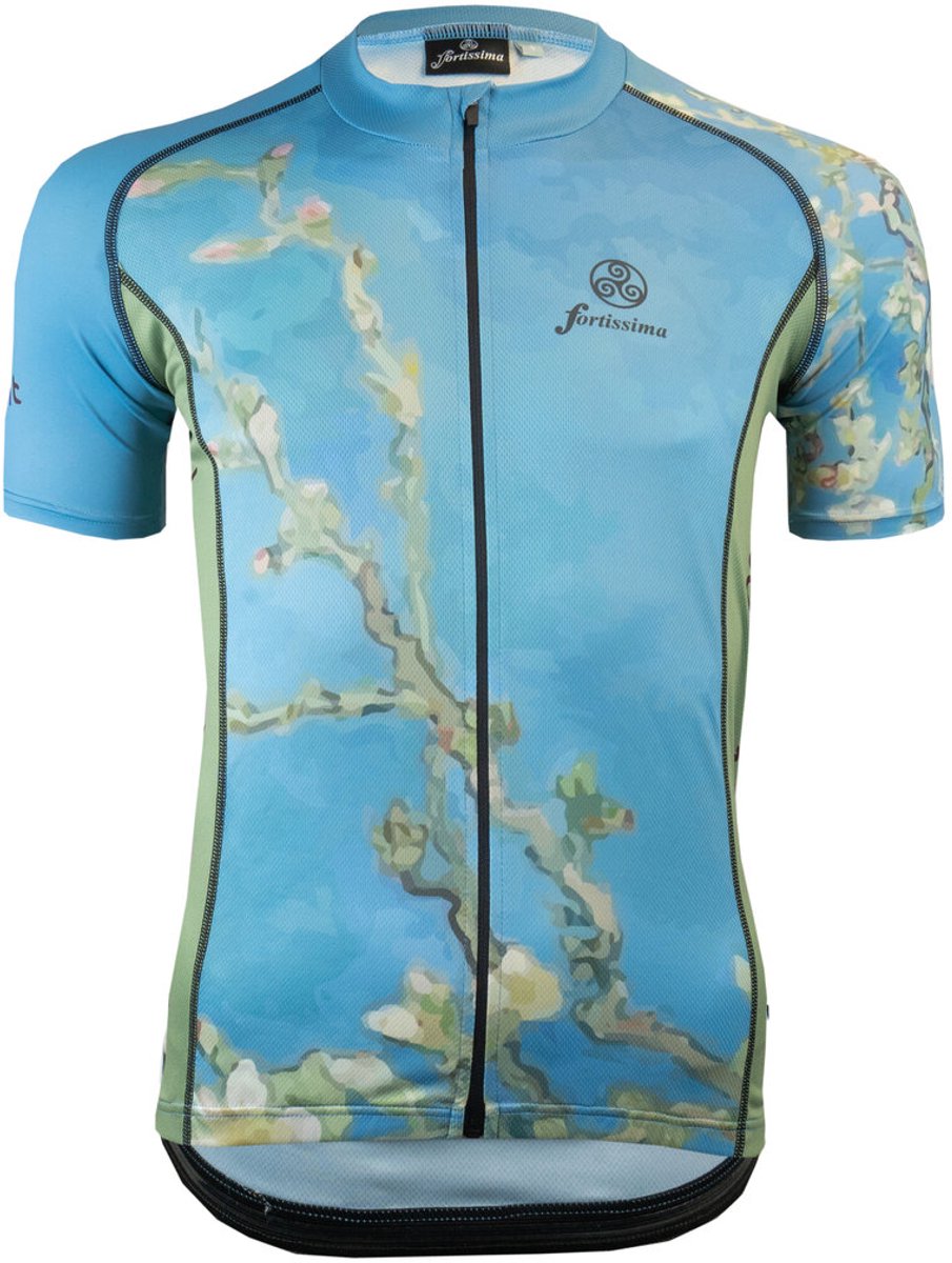 Fortissima Fietsshirt Heren en Dames - Korte Mouwen - Van Gogh Amandelbloesem - Maat L