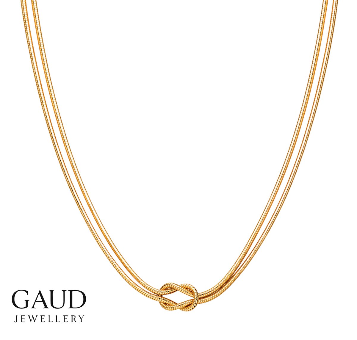 GAUD Infinity Love Knot Ketting Goud Dames – 50+5 cm – Stainless Steel – Nikkelvrij – Minimalistische Ketting – Waterbestendig