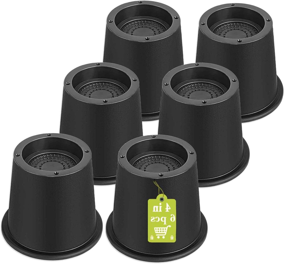 Meubelverhogers - Bedverhogers Tafelpoten - Extra Opbergruimte - Zwaar Belastbaar - 102 cm - Zwart
