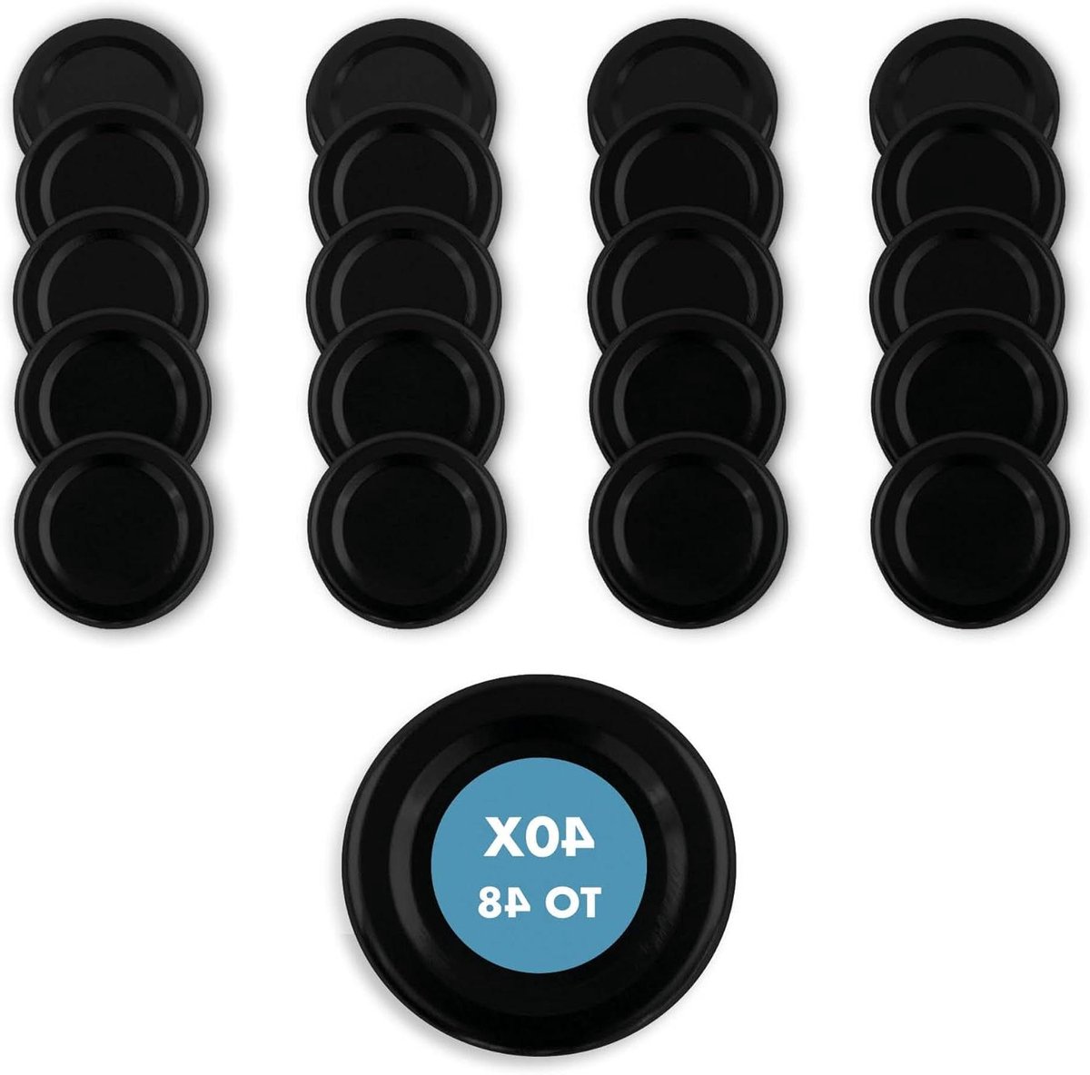 Reservedeksels - Twist-off Deksel - Voorraad Potten - Veelkleurig - 48 mm - Assorti