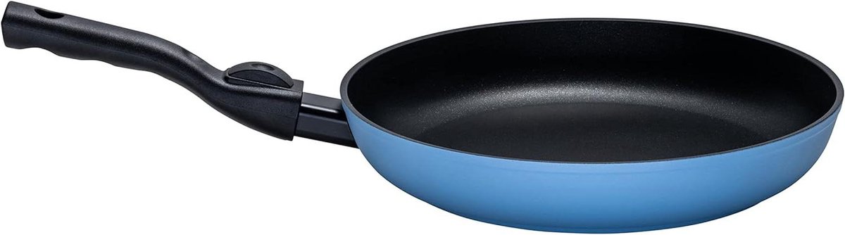 Braadpan - Koekenpan Kookpan - Koken en braden - Afneembare handgreep - 28 cm diameter - Blauw